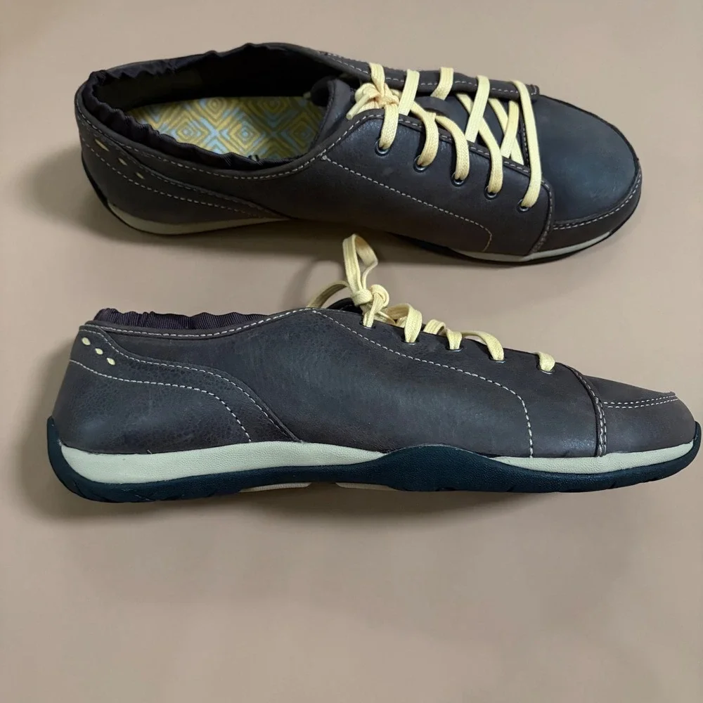 LL Bean Peaks Island Sport Shoe Coffee Bean Brown Leather Sneakers 11 M 282700